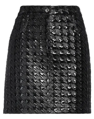 Msgm Woman Mini Skirt Black Size 10 Polyester, Elastane, Polyurethane