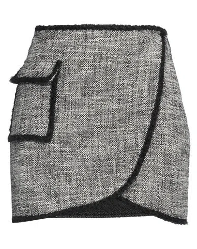 Msgm Woman Mini Skirt Black Size 4 Cotton