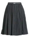 Msgm Woman Mini Skirt Black Size 4 Cotton In Black