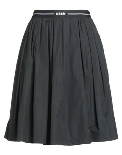 Msgm Woman Mini Skirt Black Size 4 Cotton