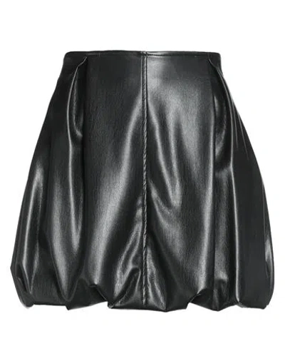 Msgm Woman Mini Skirt Black Size 4 Polyester