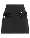 Msgm Woman Mini Skirt Black Size 4 Polyester, Elastane, Pvc - Polyvinyl Chloride, Polyamide