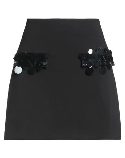 Msgm Woman Mini Skirt Black Size 4 Polyester, Elastane, Pvc - Polyvinyl Chloride, Polyamide