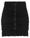 Msgm Woman Mini Skirt Black Size 4 Viscose In Black