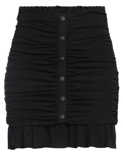 Msgm Woman Mini Skirt Black Size 4 Viscose