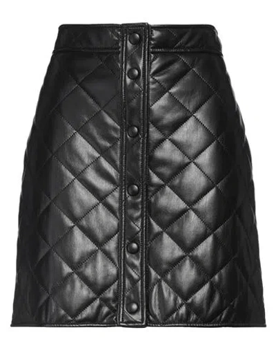 Msgm Woman Mini Skirt Black Size 8 Polyester In Black