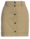 Msgm Woman Mini Skirt Camel Size 4 Cotton In Beige