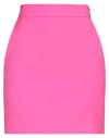 Msgm Woman Mini Skirt Fuchsia Size 4 Virgin Wool, Elastane In Pink
