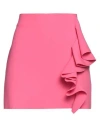 Msgm Woman Mini Skirt Fuchsia Size 6 Polyester, Viscose, Elastane In Pink