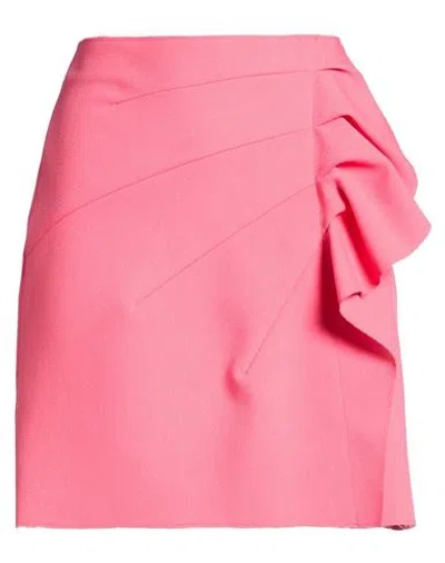 Msgm Woman Mini Skirt Fuchsia Size 6 Polyester, Viscose, Elastane In Pink