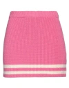 Msgm Woman Mini Skirt Fuchsia Size S Merino Wool In Pink