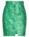 Msgm Woman Mini Skirt Green Size 2 Polyester