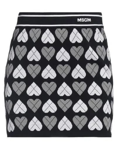 Msgm Woman Mini Skirt Grey Size L Viscose, Polyester