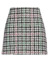 Msgm Multicolored Wool Skirt In White