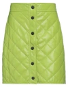 Msgm Woman Mini Skirt Light Green Size 2 Polyester, Polyurethane
