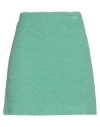 Msgm Green Brushed Mini Skirt In Green