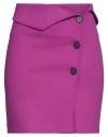 Msgm Woman Mini Skirt Mauve Size 6 Polyamide, Elastane In Purple