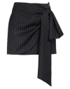Msgm Woman Mini Skirt Midnight Blue Size 4 Virgin Wool, Polyester