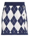 Msgm Argyle-check Virgin Wool Miniskirt In Navy Blue