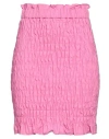 Msgm Woman Mini Skirt Pink Size 6 Cotton In Pink
