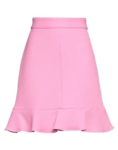 Msgm Woman Mini Skirt Pink Size 8 Polyamide