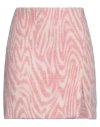 Msgm Woman Mini Skirt Pink Size 8 Wool, Polyester, Synthetic Fibers, Alpaca Wool, Cotton In Pink