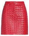 Msgm Woman Mini Skirt Red Size 4 Polyester, Elastane, Polyurethane In Red