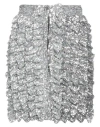 Msgm Woman Mini Skirt Silver Size 4 Polyester In Silver