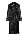 Msgm Woman Overcoat & Trench Coat Black Size 6 Polyester In Black