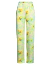 Msgm Woman Pants Acid Green Size 4 Polyester