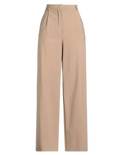 Msgm Woman Pants Beige Size 8 Virgin Wool, Elastane In Neutral