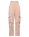 Msgm Woman Pants Beige Size 8 Viscose