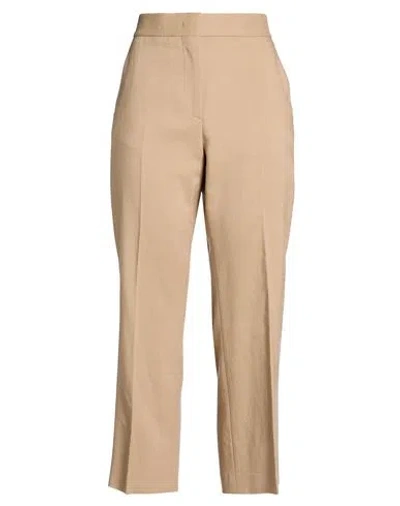 Msgm Woman Pants Beige Size 8 Viscose, Polyester, Elastane In Neutral