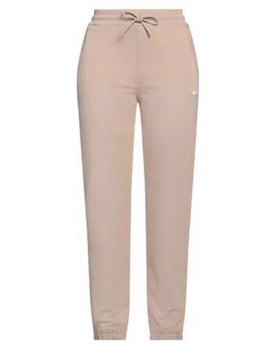 Msgm Woman Pants Beige Size M Cotton In Neutral