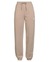 Msgm Woman Pants Beige Size M Cotton In Brown