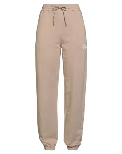Msgm Woman Pants Beige Size M Cotton In Sand