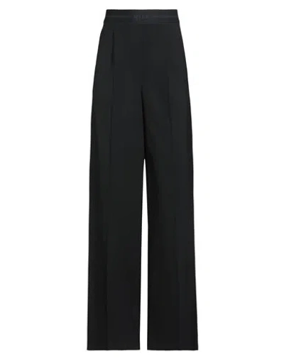 Msgm Woman Pants Black Size 10 Virgin Wool, Elastane