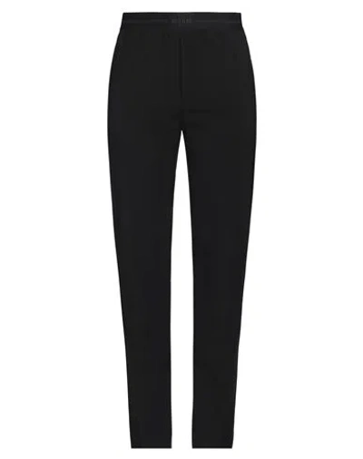 Msgm Woman Pants Black Size 14 Virgin Wool, Elastane