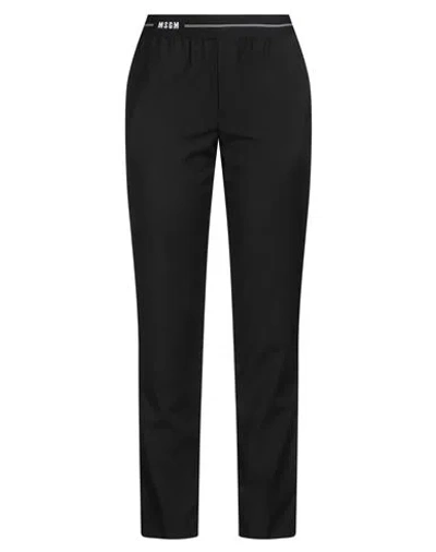 Msgm Woman Pants Black Size 16 Virgin Wool