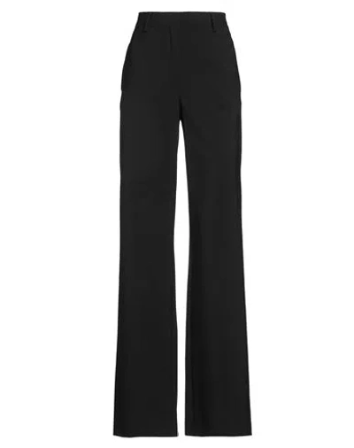 Msgm Woman Pants Black Size 2 Virgin Wool, Elastane