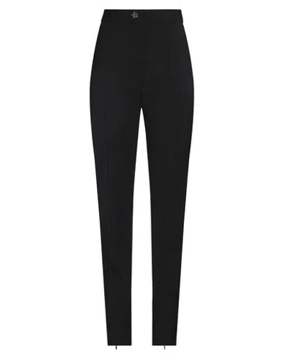 Msgm Woman Pants Black Size 4 Virgin Wool, Elastane