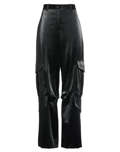 Msgm Woman Pants Black Size 10 Viscose
