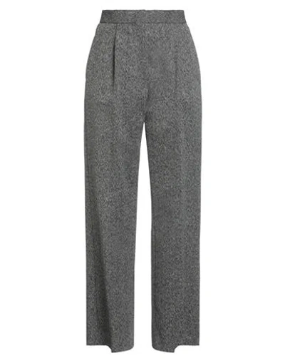 Msgm Woman Pants Black Size 6 Recycled Cotton, Virgin Wool, Cotton