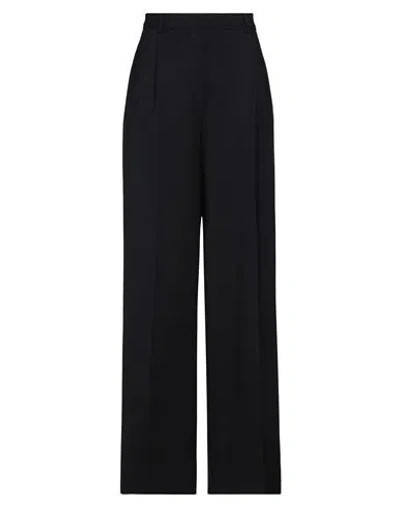 Msgm Woman Pants Black Size 6 Virgin Wool, Elastane
