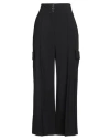 Msgm Woman Pants Black Size 6 Virgin Wool, Elastane