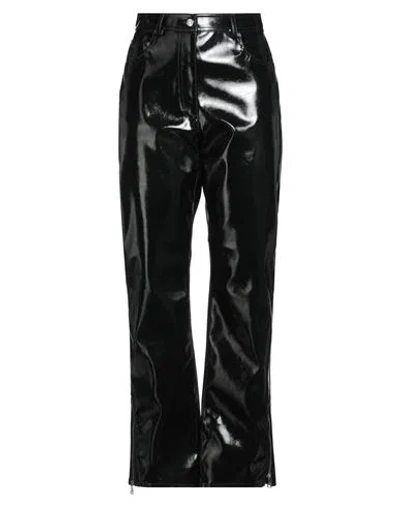 Msgm Woman Pants Black Size 8 Polyester, Polyurethane