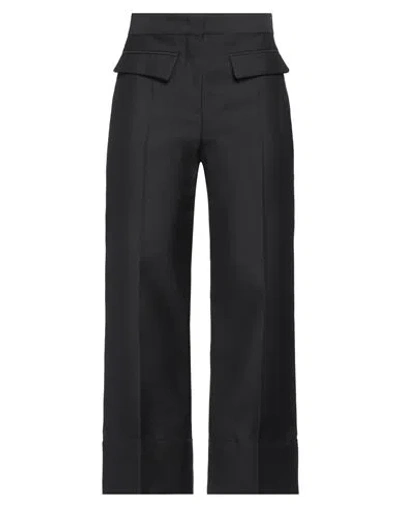 Msgm Woman Pants Black Size 4 Polyester, Wool