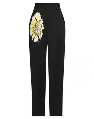 Msgm Woman Pants Black Size 8 Polyester, Wool, Elastane