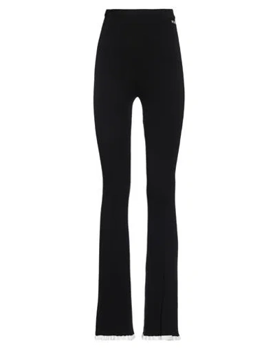 Msgm Woman Pants Black Size S Viscose, Polyester