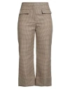 Msgm Woman Pants Camel Size 10 Wool